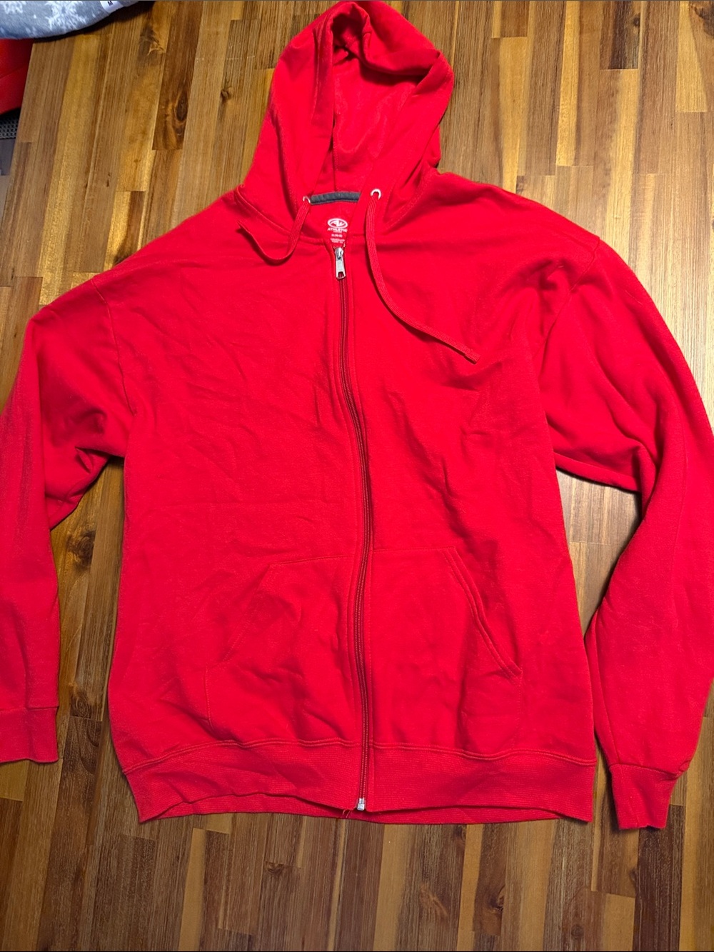 Athletic Works Red Zip-Up Hooded Sweatshirt